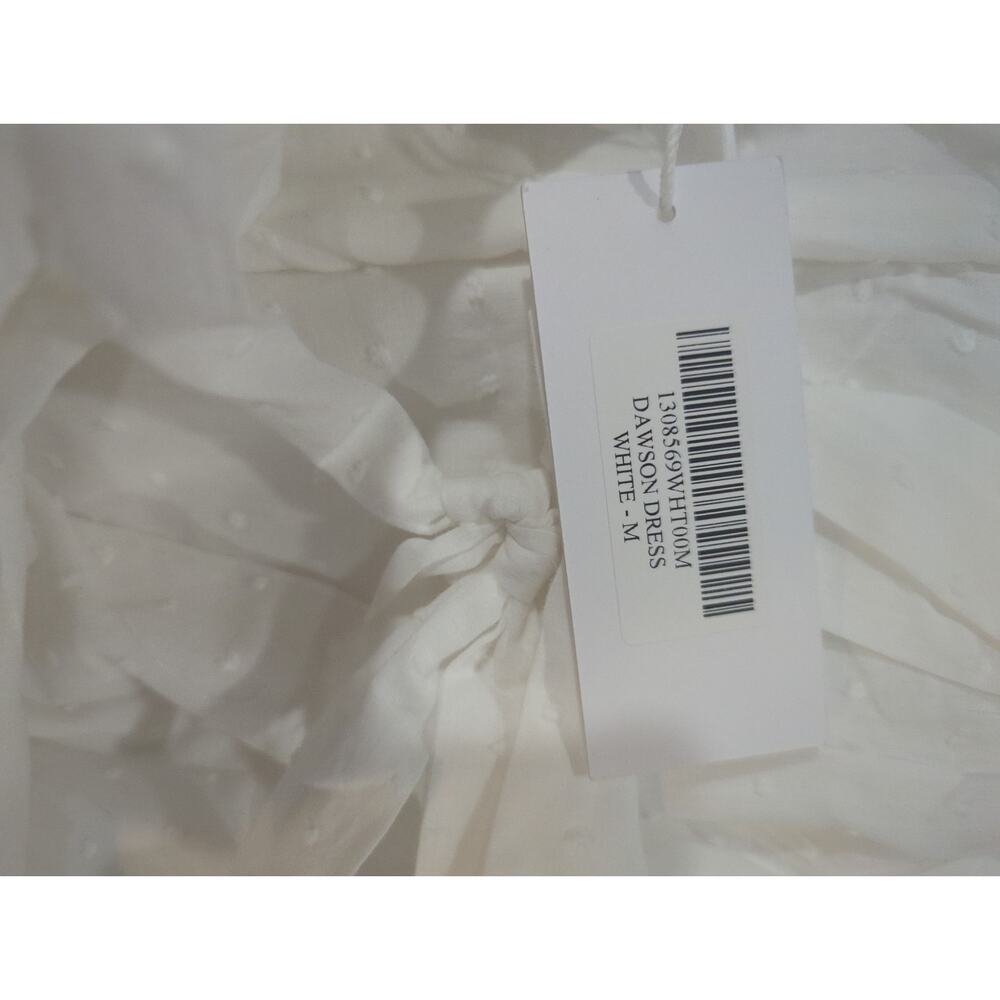 Reformation White Smocked Swiss Dot Dawson Dress NWT - Picture 5 of 9